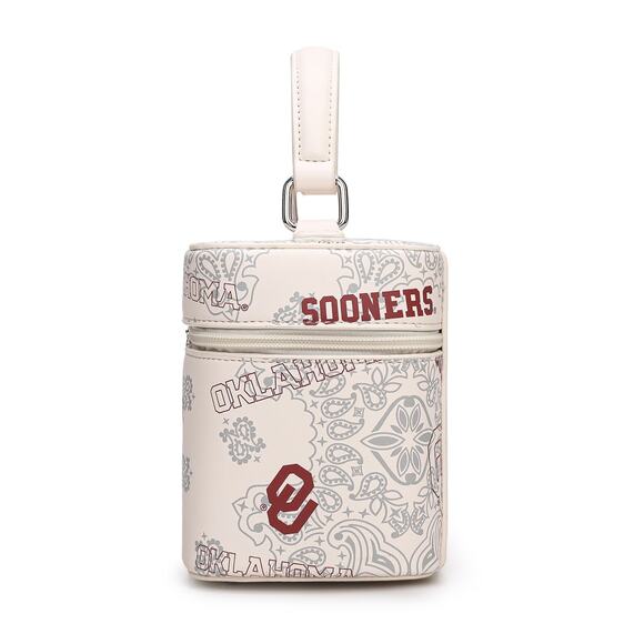 OU Vanity Light Beige Top Handle Bag w/ Strap and Keychain *Brand New w/ Dustbag - Picture 4 of 7